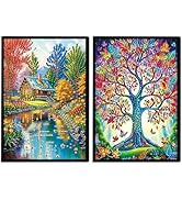 JISHSHAY 2 PCS Diamond Art Notebook Journal Diamond Painting Note Book Gem Art Sketchbook Gem Pai...