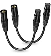HOSONGIN 3 Pin XLR Male to 5 Pin XLR Female DMX Adapter Cable for Microphone DMX DMX512 Stage Lig...