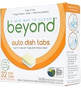 Beyond Natural Dishwasher Tablets [32 tablets] - Fragrance &amp; Dye Free - Plastic Free Packaging - ...