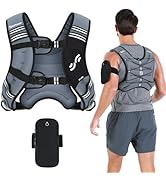 Weighted Vest for Men and Women: Sportneer 8lbs/12lbs/15lbs/20lbs/25lbs Weight Vest with Reflecti...