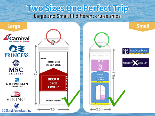 CASMONAL Large Size Cruise Luggage Tag Holders