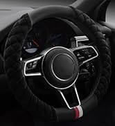 black steering wheel cover