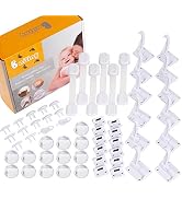 Baby Proof Kit, 58 Packs Baby Proofing Kit Essentials Child Proofing Appliance with Cabinet Locks...