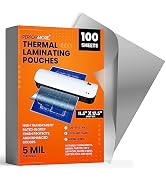 Performore Laminating Pouch Film - High Transparent, 5 Mil Thickness, Rated Glossy - Enhanced Col...