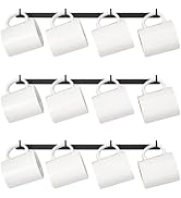 Dahey Mug Rack Wall Mounted Metal Coffee Cup Holder with 12 Hooks, 3 Pack | Space-saving Kitchen ...