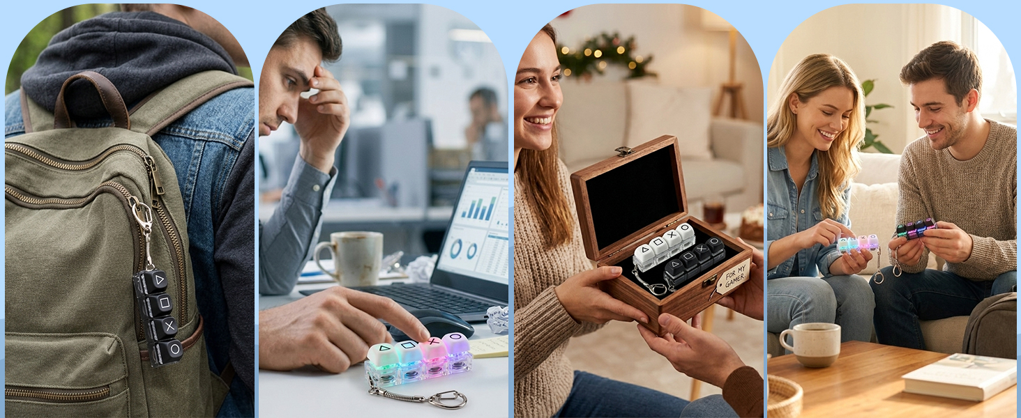 Keyboard Fidget Keychain