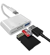 ZOIOT SD Card Reader for iPhone USB Adapter 3 in 1 SD MicroSD Card Adapter for iPad Simultaneous ...