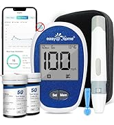 Easy@Home Blood Glucose Monitor Kit: GlucoseEase Blood Sugar Testing Kit with 100 Glucometer Stri...