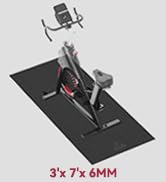 HAPBEAR 2.5x5/3x6/3x7ft Exercise Equipment Mat, Treadmill, Elliptical, Rowing Machine, Peloton Bi...