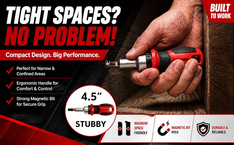 narrow space screwdriver set