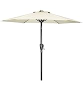Simple Deluxe 7.5' Patio Umbrella Outdoor Table Market Yard Umbrella with Push Button Tilt/Crank,...