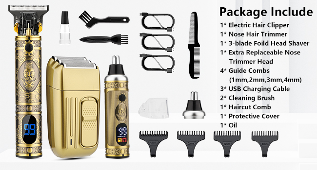 Professional Hair Barber Clippers hair trimmer grooming kit