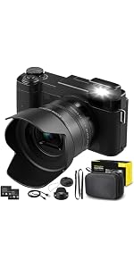 Digital Camera 4K for Photography 48MP Vlogging Camera for YouTube Vloggers Gifts for Beginners Teen...