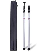 REDCAMP Aluminum Tarp Poles Heavy Duty and Adjustable, Set of 2, 35''-90''/75''-86" Telescoping L...
