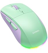 seenda MOU110 Wireless Bluetooth Mouse, Rechargeable RGB Silent Mouse with 2.4G USB &amp; Bluetooth, ...