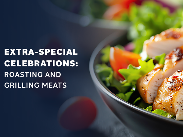 images of happy people roasting and grilling meats