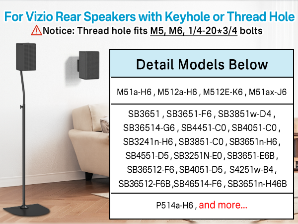 Speaker Stands Pair for Vizio Speaker