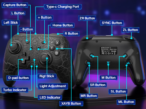 pro controller switch lite wireless