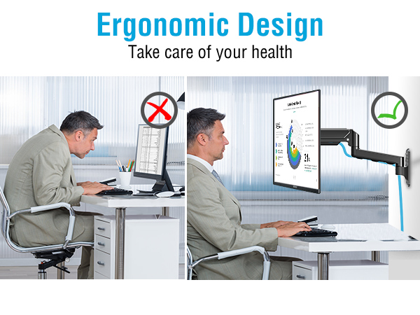 single monitor arm wall