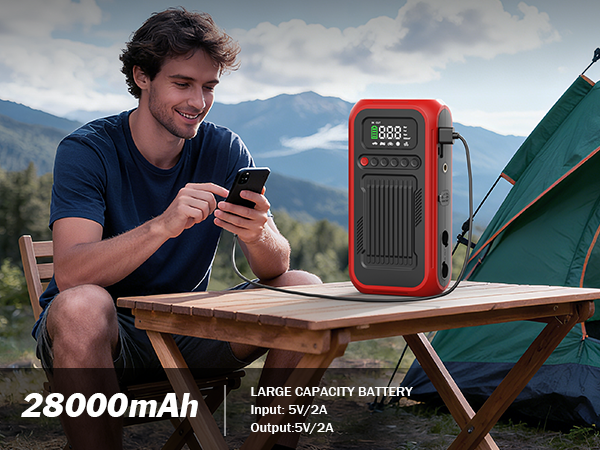 car jump starter with air compressor