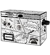 YNSZAS Comic Book Storage, Comic Book Box, 15.8" X 7.8" X 11.8", Collapsible Comic Short Box, Hol...