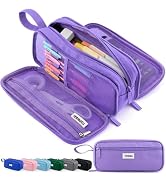 TOPBIDAI Large Pencil Case Pouch for Girls Boy Women Men Adults, Big Capacity Canvas Pencil Bag, ...