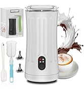 Ovetedot Milk Frother, 4-in-1 Electric Milk Frother and Steamer, Automatic Hot and Cold Foam Make...