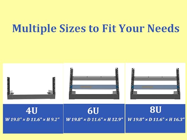 4U 19 inches Open frame desktop rack