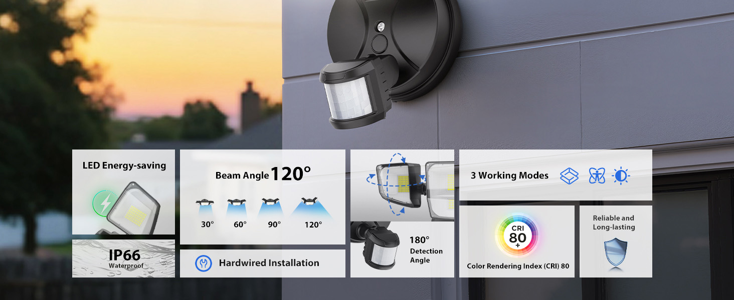 flood lights outdoor motion sensor