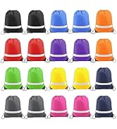 BeeGreen Drawstring Backpack Bags 20,30,50 Packs Reflective String Bags for Gym Sport Trip Cinch ...