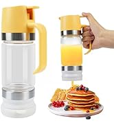 Ecopandy Honey Dispenser No Drip with Base 2025 Upgrade, 12 OZ Glass Honey Jar pot with Handle, S...
