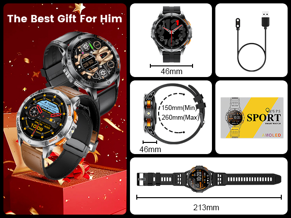 mens smart watches men's smart watch android gps smart watch for men fitness tracker for men