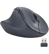 ELECOM Left Hand Wireless Ergonomic Mouse | 2.4GHz with Mini USB Receiver | Silent Click | 2000DP...