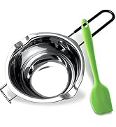 Double Boiler Melting Pot with 600ML,Stainless Steel Chocolate Melting Pot with Heat Resistant Ha...