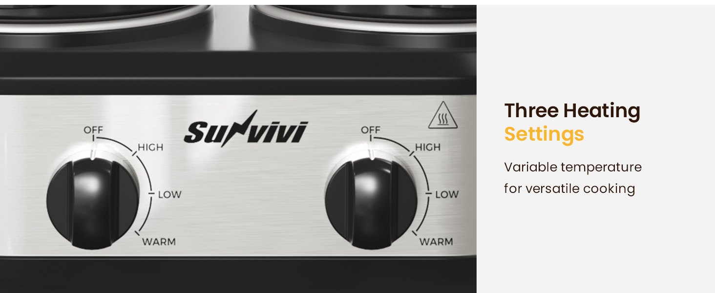 dual slow cooker/slow cooker/food warmers for parties/food warmer/buffet servers and warmers