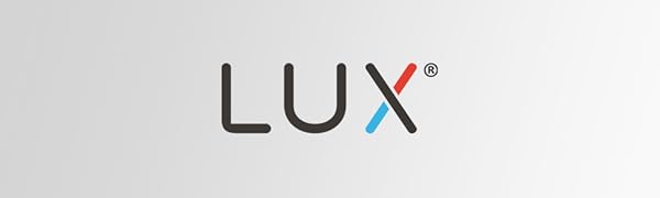Lux brand logo thermostats for home and house