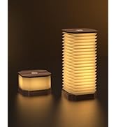 ZBOLE Vertical Accordion Lamp, Portable Table Lamp, Creative LED Paper Lantern with USB for Home ...