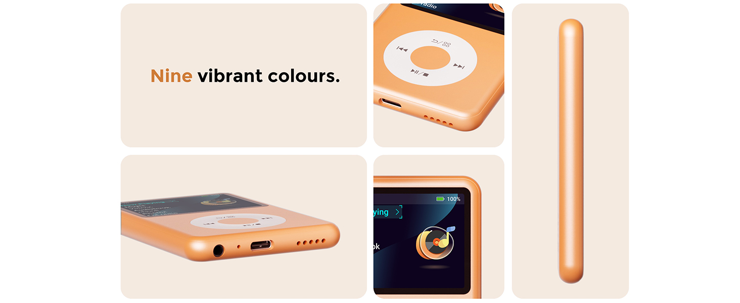 mp3 player with bluetooth music portable audio book video FM