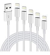 iPhone Charger Fast Charging[Apple MFi Certified] 5pack 3/3/6/6/10FT Long Lightning Cable High Sp...