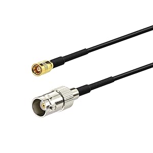 SMB to BNC Cable 1ft BNC Female to SMB Male 50 Ohm RG174 Coaxial Cable
