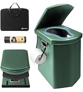 Brarvagur Portable Toilet for Adults,17.5" Foldable Extra Large Camping Toilet, Portative Travel ...