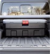 Rubbermaid 48 Gallon Black Action Packer Lockable Latch Indoor and Outdoor Storage Box Container ...