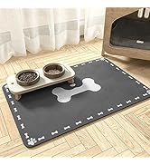 MontVoo-Dog Food Mat-Absorbent Dog Bowl Mat-Quick Dry Dog Mat for Food and Water-Pet Food Mat-Dog...