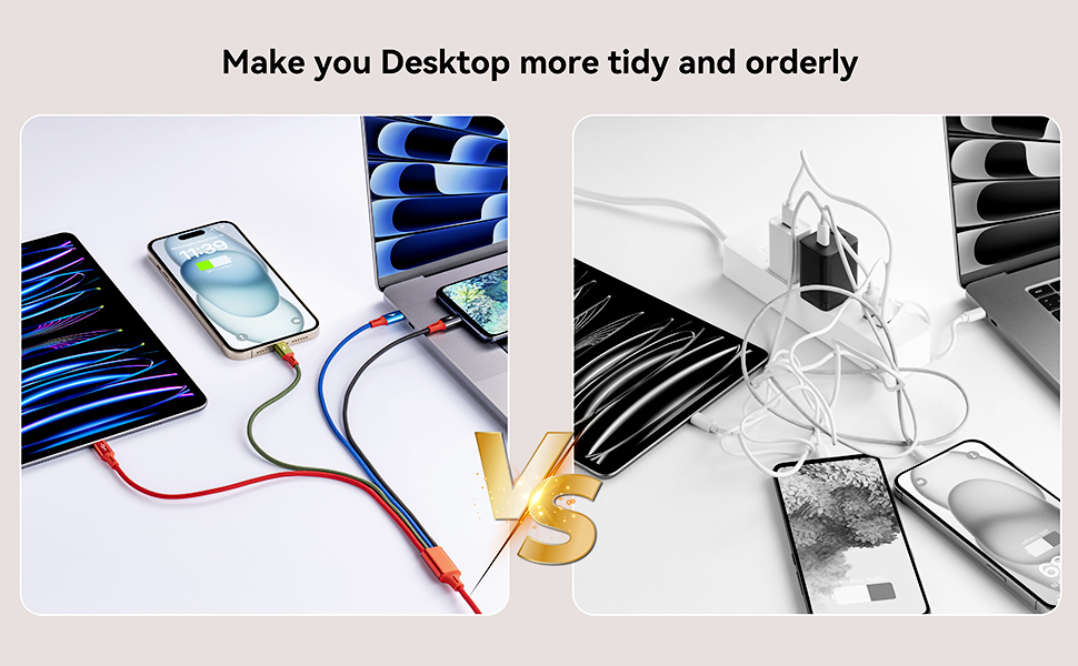 minlu 4 in 1 multi adapter charger multiple lightning cord iphone cord iphone fast charging cable