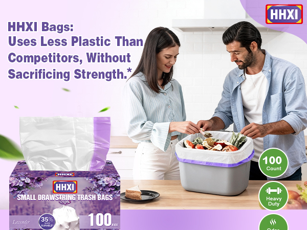 HHXI Bags: Uses Less Plastic Than Competitors, Without Sacrificing Strength.*