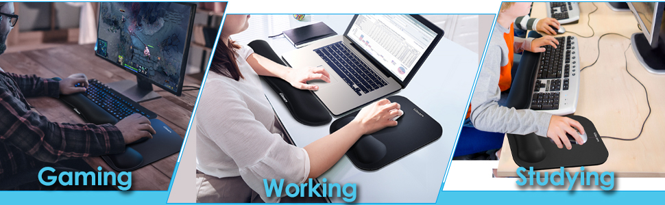 mouse pad wrist support for gaming working studying