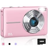 AiTechny Digital Camera for Kids, 1080P FHD Camera, 44MP Point and Shoot Digital Camera for Pictu...