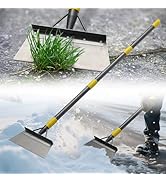 Floor Scraper Long Handle Heavy Duty, 60" Multifunctional Cleaning Shovel, Ice Scraper Stainless ...