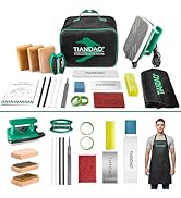 TIANDAO Ski Snowboard Tuning Waxing Kit with Iron, Wax, Edge Tuner, P-Tex, Base Brushes Includes ...