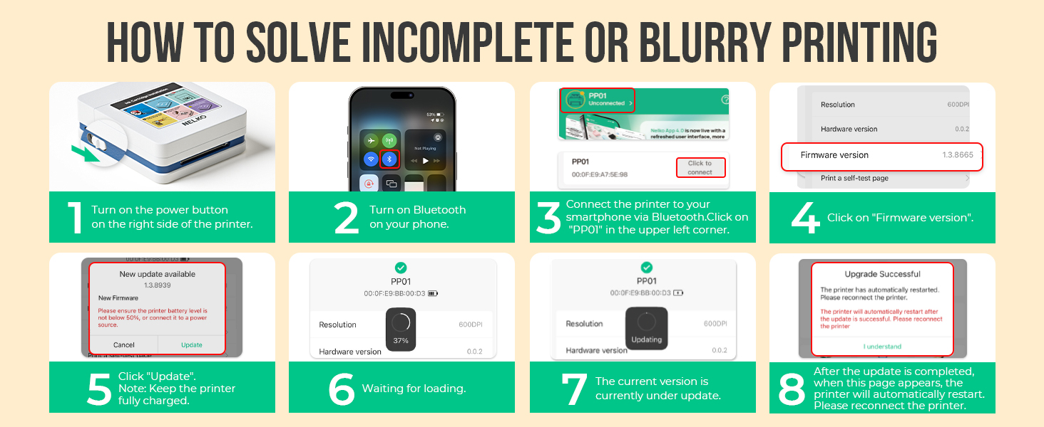 HOW TO SOLVE INCOMPLETE OR BLURRY PRINTING